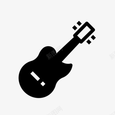贝司吉他乐器图标图标