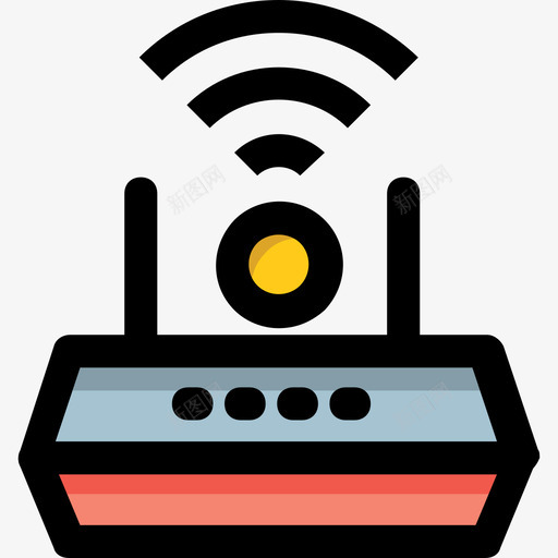 调制解调器数字营销41线性颜色图标svg_新图网 https://ixintu.com 数字营销41 线性颜色 调制解调器