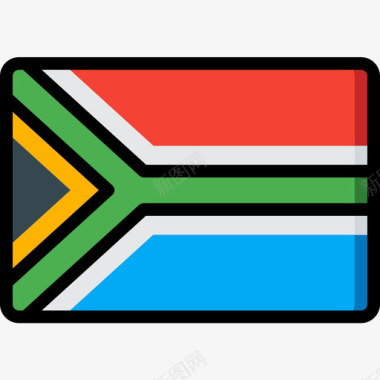 南非国旗10线颜色图标图标