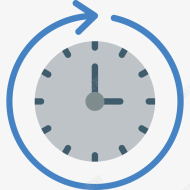 时钟技术支持19扁平图标图标
