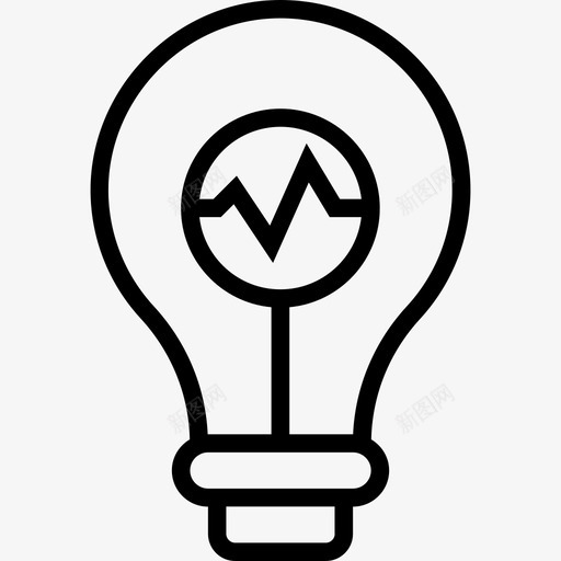 灯泡启动和开发线性图标svg_新图网 https://ixintu.com 启动和开发 灯泡 线性