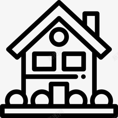 住宅房地产39线性图标图标