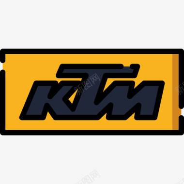 Ktm交通标志线性颜色图标图标