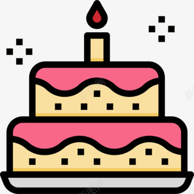 生日蛋糕派对48正色图标图标