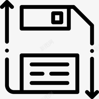 保存媒体技术5线性图标图标