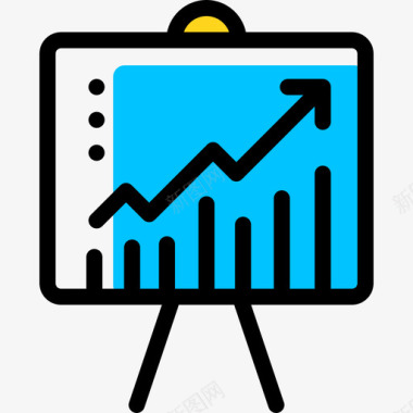 折线图创业和新业务8颜色省略图标图标