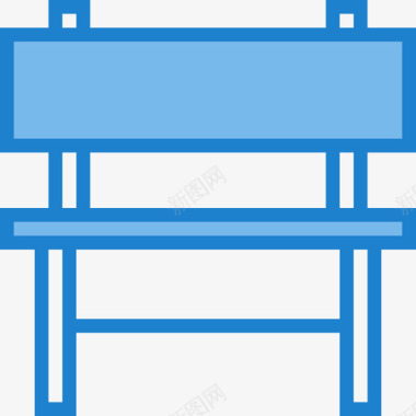 长凳家俱8蓝色图标图标