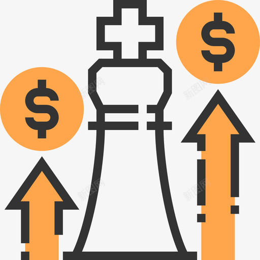 国际象棋营销策略2黄影图标svg_新图网 https://ixintu.com 国际象棋 营销策略2 黄影