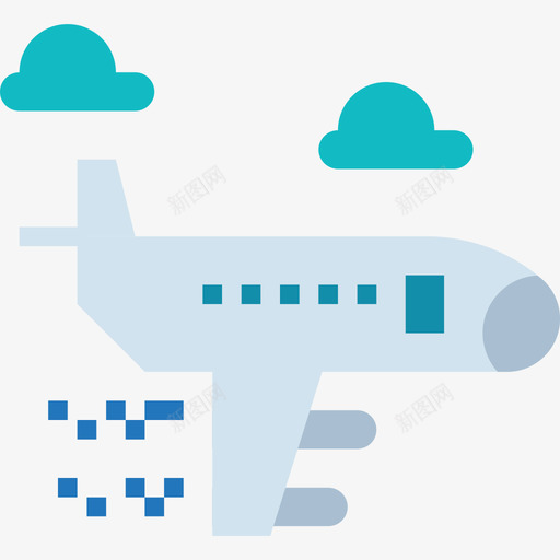 飞机运输60扁平图标svg_新图网 https://ixintu.com 扁平 运输60 飞机