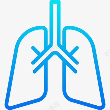 肺保健12梯度图标图标