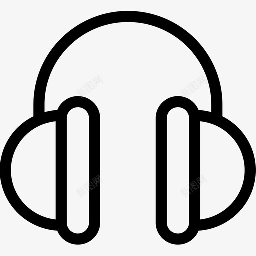 耳机音乐49线性图标svg_新图网 https://ixintu.com 线性 耳机 音乐49