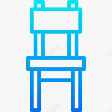 椅子家具和家用10坡度图标图标
