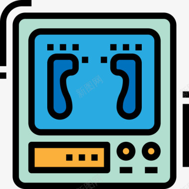 重量医用115线性颜色图标图标