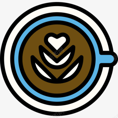 拿铁咖啡13原色图标图标