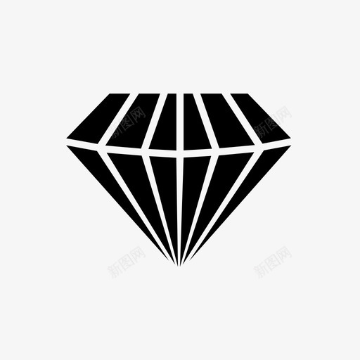 钻石水晶珠宝图标svg_新图网 https://ixintu.com 宝藏 形状 水晶 珠宝 石头 钻石