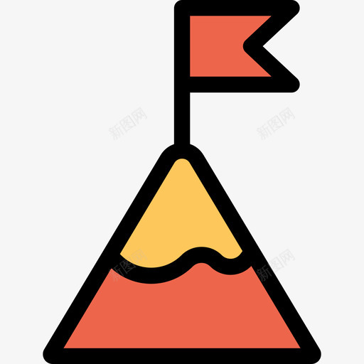 球门野营63直线颜色橙色图标svg_新图网 https://ixintu.com 球门 直线颜色橙色 野营63