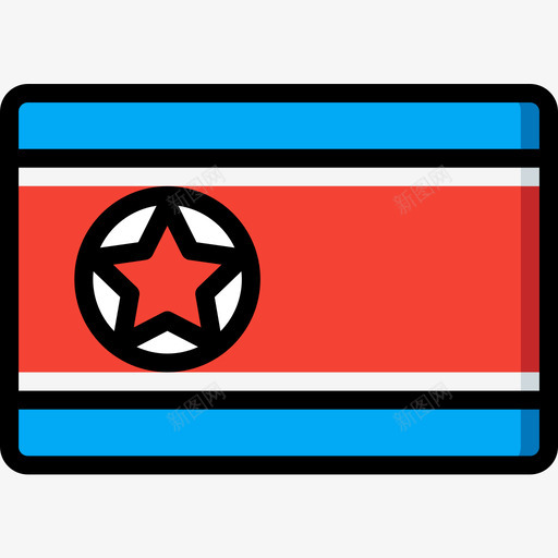 北朝鲜国旗10线颜色图标svg_新图网 https://ixintu.com 北朝鲜 国旗10 线颜色