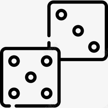 骰子游戏29直线图标图标
