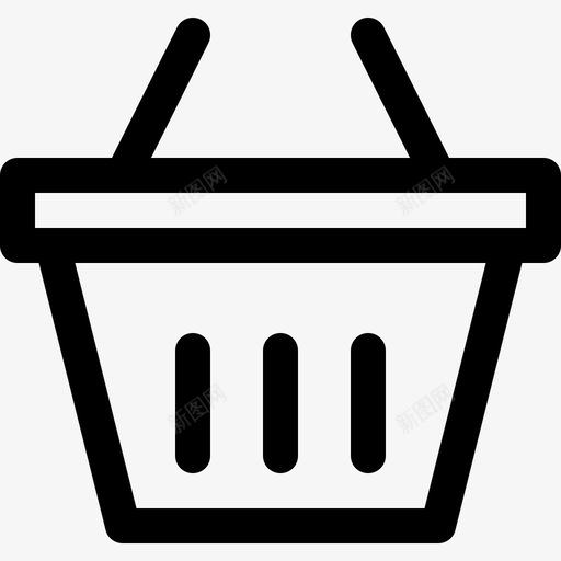 购物篮购物56线性图标svg_新图网 https://ixintu.com 线性 购物56 购物篮