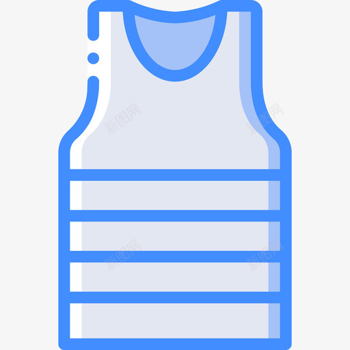 无袖衬衫夏季蓝色图标svg_新图网 https://ixintu.com 夏季 无袖衬衫 蓝色