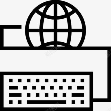 键盘数字营销38线性图标图标