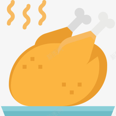 烤鸡健康10平淡图标图标