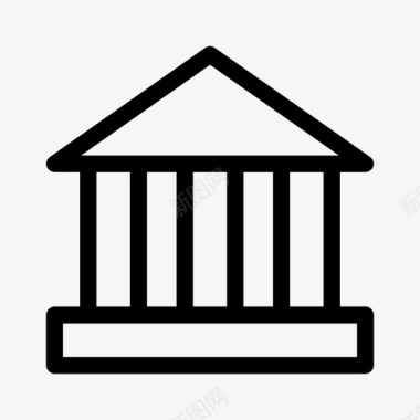银行大楼金融政府图标图标
