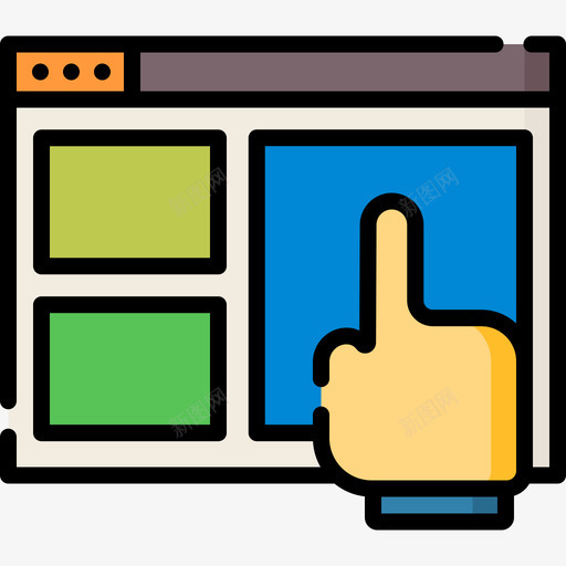 触摸屏网页51线性颜色图标svg_新图网 https://ixintu.com 线性颜色 网页设计51 触摸屏