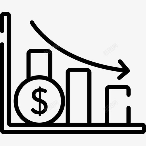 损失财务48线性图标svg_新图网 https://ixintu.com 损失 线性 财务48