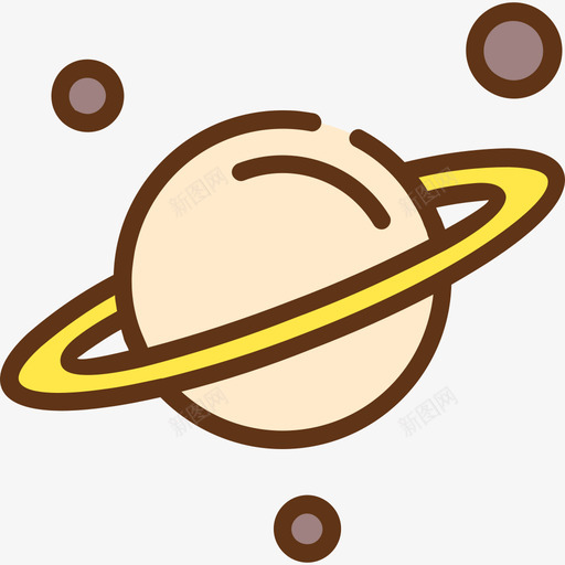 土星56号太空线性颜色图标svg_新图网 https://ixintu.com 56号太空 土星 线性颜色