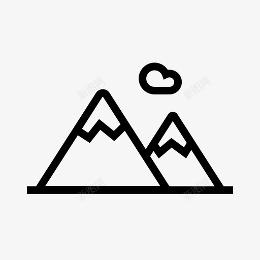 登山度假图标svg_新图网 https://ixintu.com 图标 度假 旅游 旅游图标线样式 登山