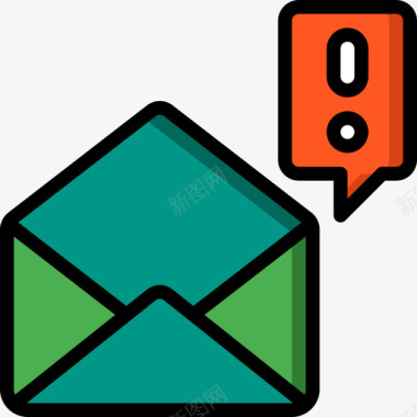 电子邮件技术支持18线性颜色图标图标