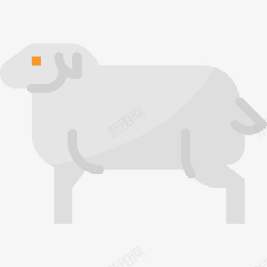 绵羊食物71平坦图标图标