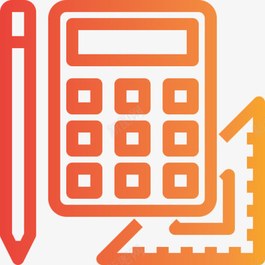 计算器教育130梯度图标图标