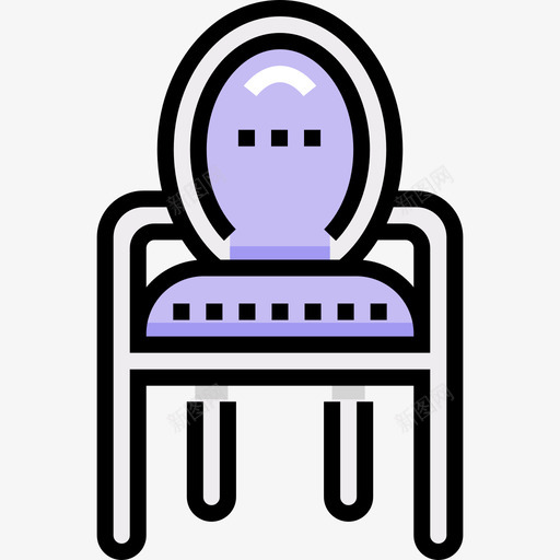 椅子复古装饰6线性颜色图标svg_新图网 https://ixintu.com 复古装饰6 椅子 线性颜色