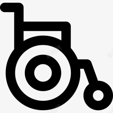 轮椅医用118直线型图标图标