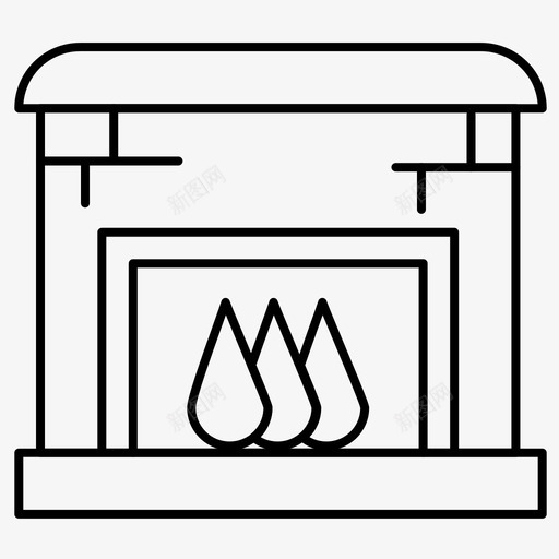炉边壁炉柴火图标svg_新图网 https://ixintu.com 圣诞节 壁炉 壁炉台 柴火 炉边