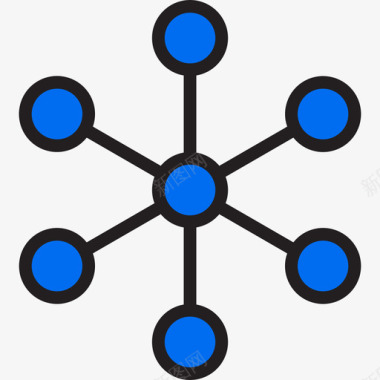 网络通讯网络线颜色图标图标