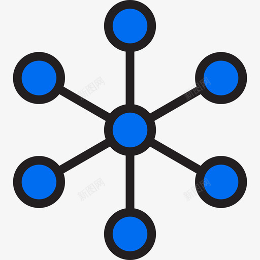 网络通讯网络线颜色图标svg_新图网 https://ixintu.com 线颜色 网络 通讯网络