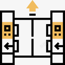 机门黄影机场39号登机门图标高清图片