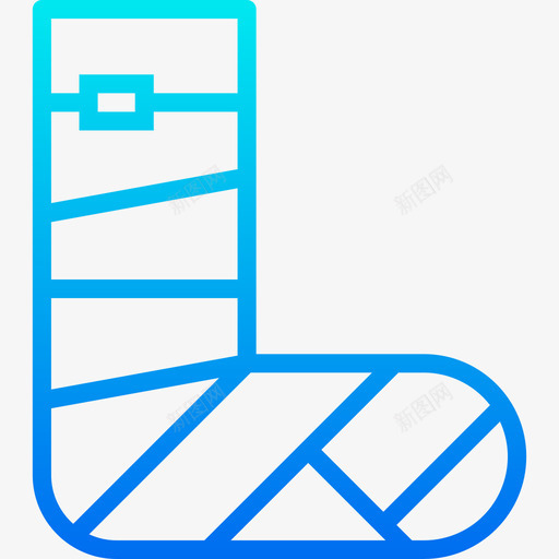 断腿保健6梯度图标svg_新图网 https://ixintu.com 保健6 断腿 梯度