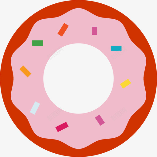 甜甜圈食品和饮料3扁平图标svg_新图网 https://ixintu.com 扁平 甜甜圈 食品和饮料3