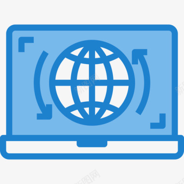 笔记本电脑网络和数据库17蓝色图标图标