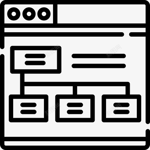 网站地图网页50线性图标svg_新图网 https://ixintu.com 线性 网站地图 网页设计50