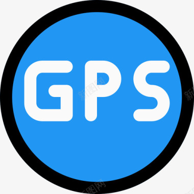 Gps地图和位置线性颜色图标图标
