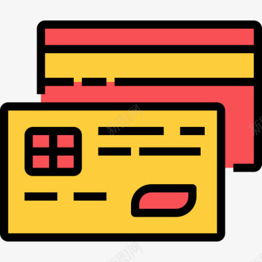 信用卡经济型彩色图标图标