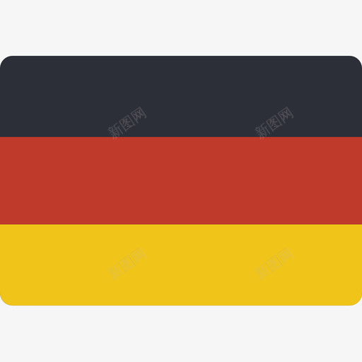 德国国旗15平坦图标svg_新图网 https://ixintu.com 国旗15 平坦 德国
