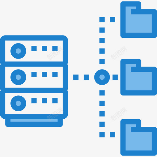 文件夹网络和数据库17蓝色图标svg_新图网 https://ixintu.com 文件夹 网络和数据库17 蓝色