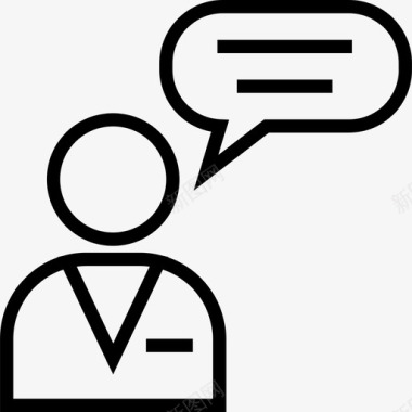 演讲创业与发展直线型图标图标