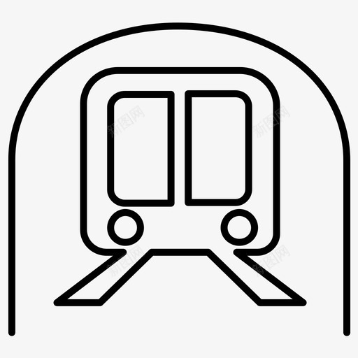 火车运输隧道图标svg_新图网 https://ixintu.com 火车 运输 隧道